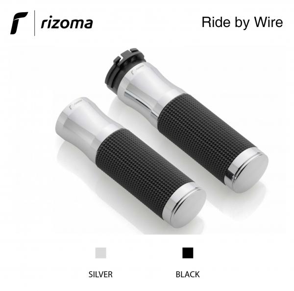Coppia di manopole Rizoma Sport ride by wire 25.4 alluminio nero Harley-Davidson Softail slim 2016>
