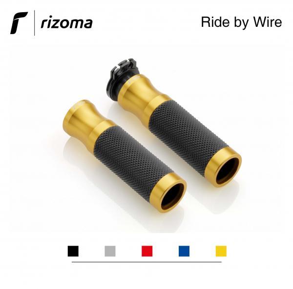 Coppia di manopole Rizoma Sport Line ride by wire 22 mm alluminio oro Ducati 1299 Panigale /S 2015>
