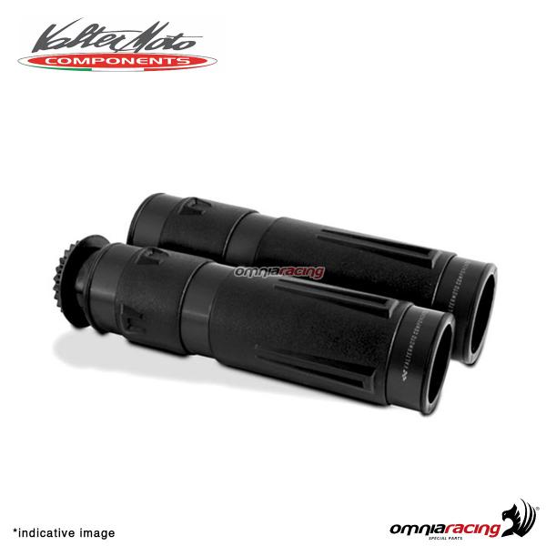 Manopole Valtermoto STREET in gomma con finiture in alluminio colore nero universali