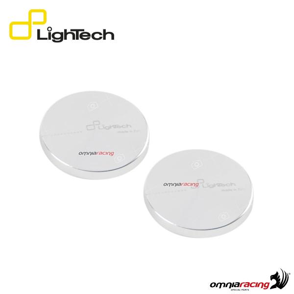 Pair of silver caps for Lightech SCV and SCV001 / SCV002 swing arm spools