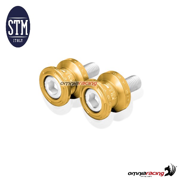 Pair of STM swingarm spools M10 gold color