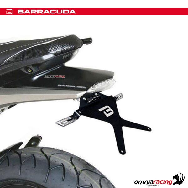 Kit portatarga Barracuda in alluminio nero per Honda Hornet 600 2007>2010
