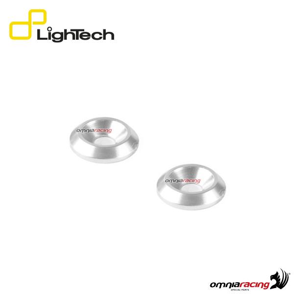 Lightech accessories license plate holder kit screws and colored ring 005M8x25 + RCM8 silver color