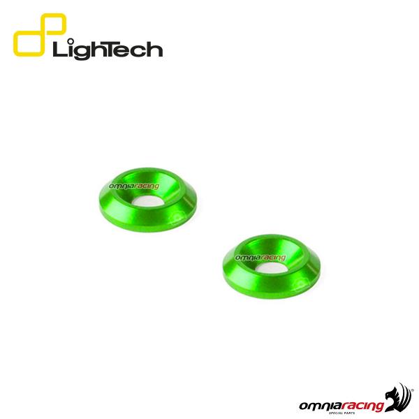 Lightech accessori portatarga kit viti e ghiere colorate 005M8x40 + RCM8 colore verde