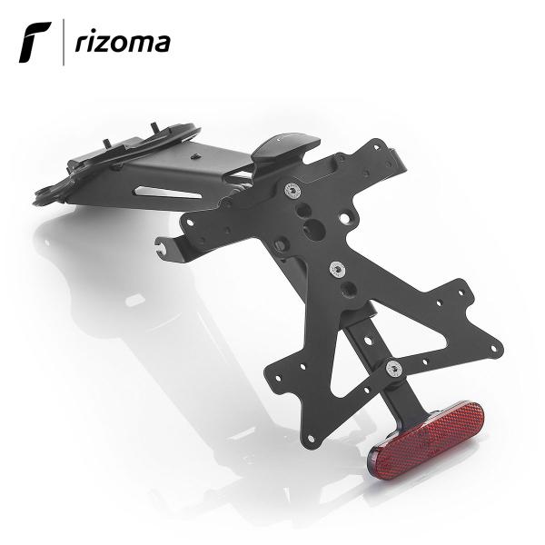 Kit portatarga Rizoma FOX regolabile + luce targa Alluminio anodizzato nero Yamaha MT09 2021>