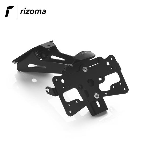 Kit portatarga Rizoma FOX US regolabile+luce targa alluminio anodizzato nero per Aprilia RS660 2020>