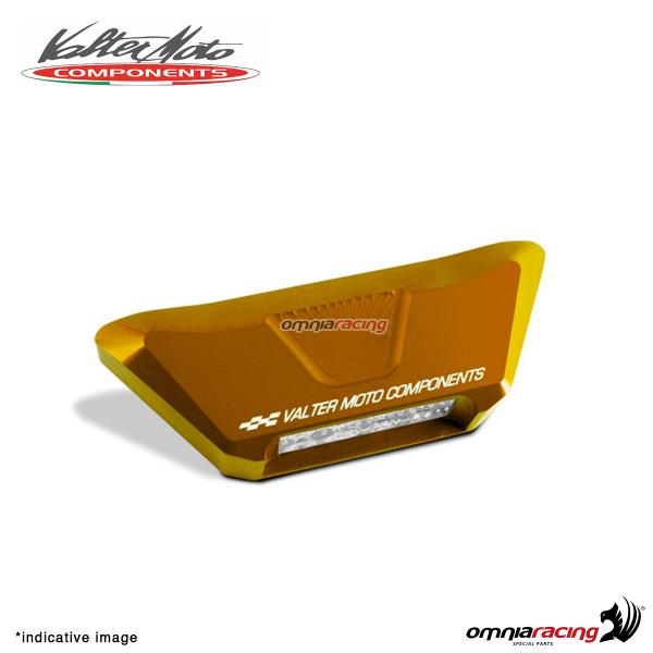 Luce targa Valtermoto led in alluminio colore oro