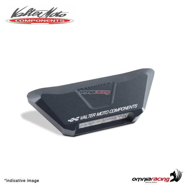 Luce targa Valtermoto led in alluminio colore titanio