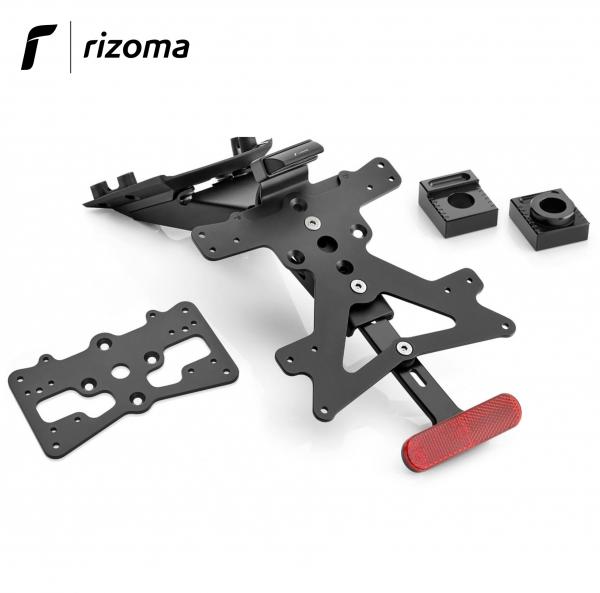 Rizoma FOX adjustable license plate kit + light black aluminum for Yamaha MT09 / FZ09 2017>2020
