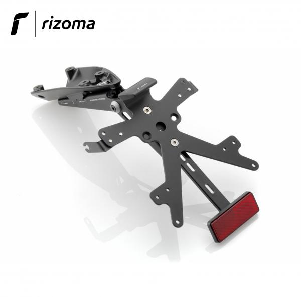 Kit portatarga Rizoma FOX regolabile + luce targa Alluminio nero Ducati Panigale 1299 /S 2015>