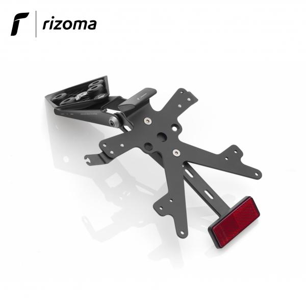 Kit portatarga Rizoma FOX regolabile + luce targa Alluminio nero Triumph Street Triple 675 /R 2013>