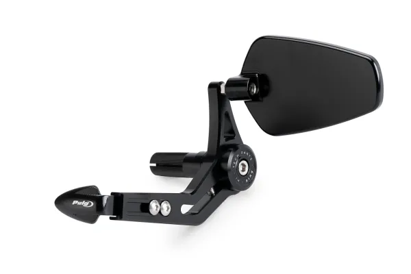 Puig PRO Black Left Mirror with Integrated Lever Guard