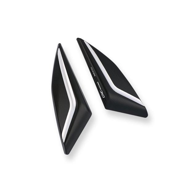 CNC Racing black aluminum mirror hole covers Ducati Panigale V4 2018-2024