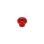 Mirror hole cap M8 red aluminum CNC Racing left thread