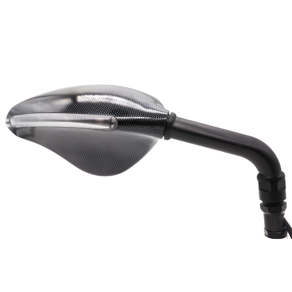 Specchietto moto con freccia FAR 7102 destro VIPER Carbon Con LED Integrati