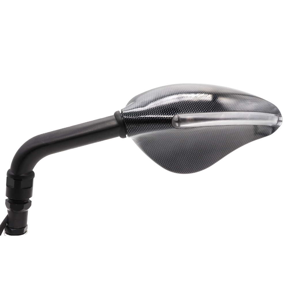 Specchietti moto con freccia FAR 7103 SX/DX VIPER Carbon Con LED Integrati