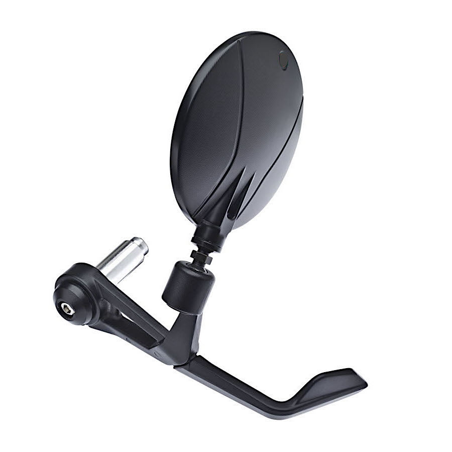 Motorcycle mirror FAR 7794 Right Bar End Con Paraleva Integrato black