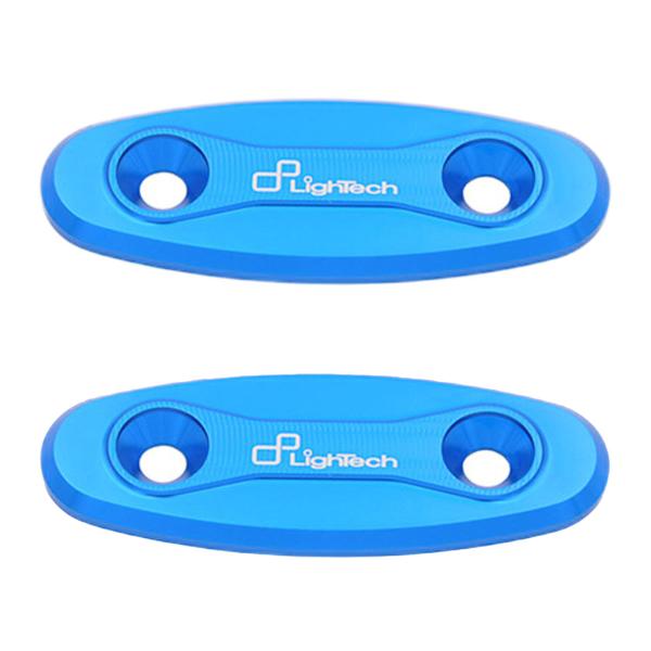 Coppia tappi specchio Lightech alluminio blu cobalto Suzuki GSXR1000 2005-2016