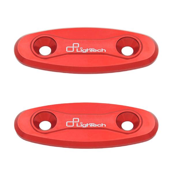 Coppia tappi specchio Lightech alluminio rosso Suzuki GSXR1000 2005-2016