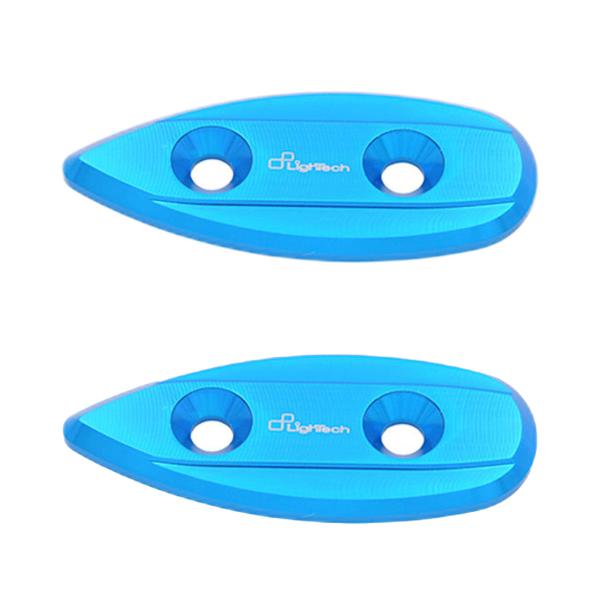 Coppia tappi specchio Lightech alluminio blu cobalto Yamaha R1 2004-2008