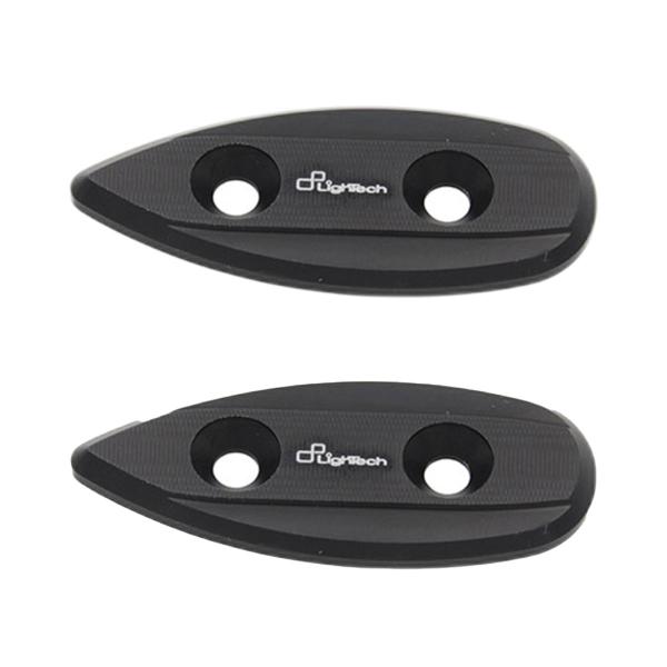 Coppia tappi specchietti retrovisori Lightech in ergal colore nero per Yamaha YZF R6 1999>2007