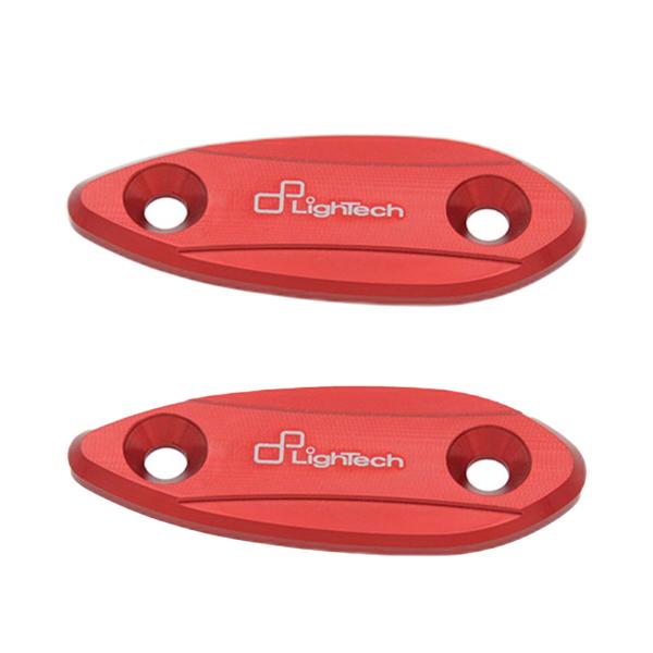 Coppia tappi specchietti retrovisori Lightech in ergal colore nero per Kawasaki ZX6R Ninja 2009>2012