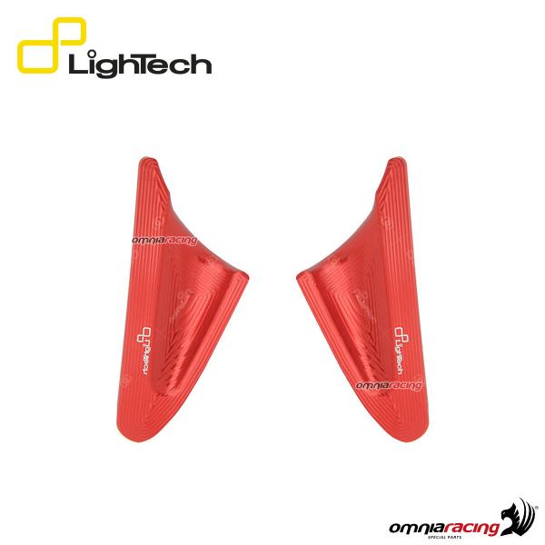 Coppia tappi specchietti retrovisori Lightech in ergal colore rosso per Ducati Panigale 899/1199