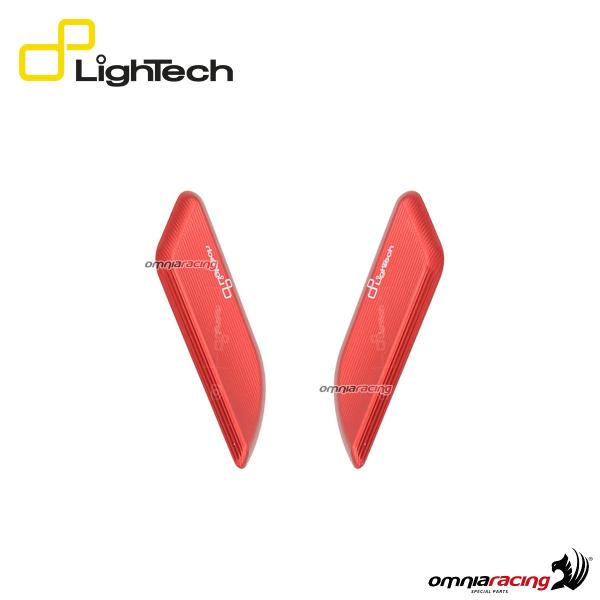 Coppia tappi specchietti retrovisori Lightech in ergal colore rosso per Ducati Panigale 1299/959