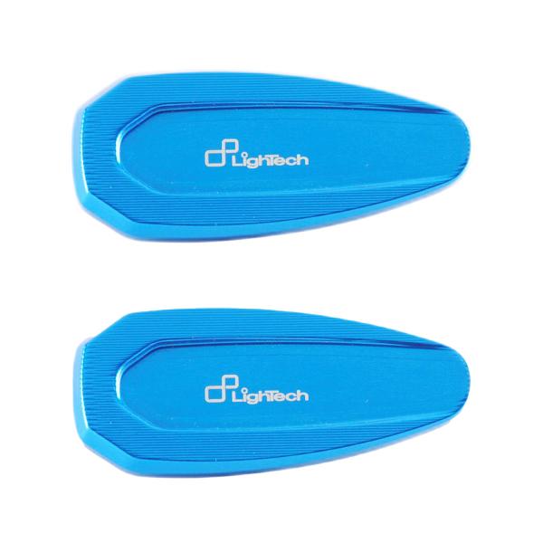 Coppia tappi specchietti retrovisori Lightech in ergal colore cobalto per BMW S1000RR 2019>