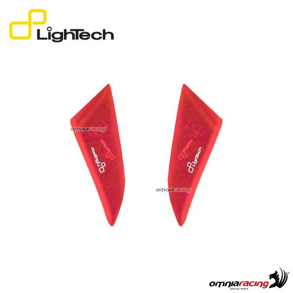 Coppia tappi specchietti retrovisori Lightech in ergal colore rosso per Ducati Panigale V4R 2019>