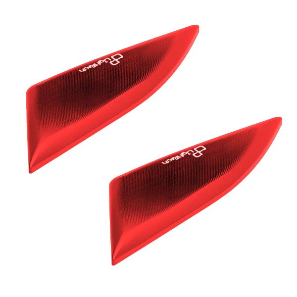 Pair of Lightech red aluminum mirror caps Ducati Panigale V4R 2019-2024