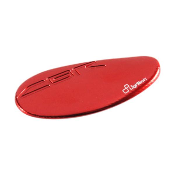 Coppia tappi specchietti retrovisori Lightech in ergal colore rosso per Honda CBR1000RR 2008>2019