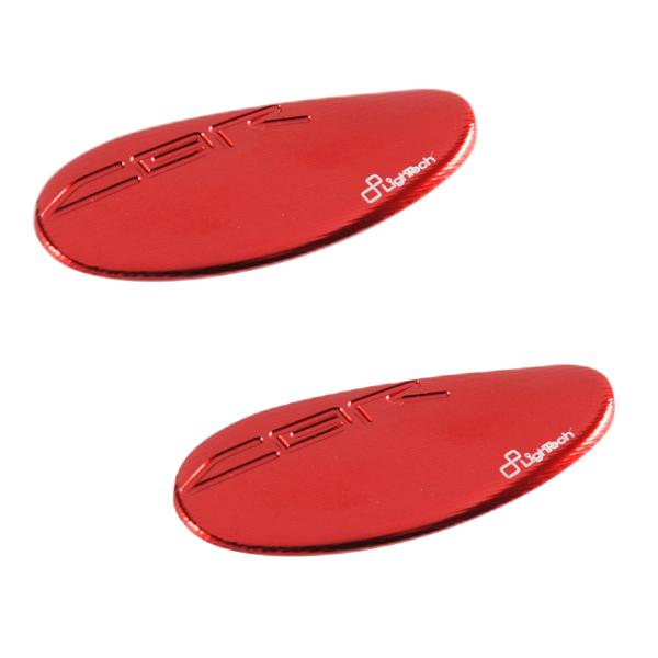 Coppia tappi specchio Lightech alluminio rosso Honda CBR1000RR 2008-2019