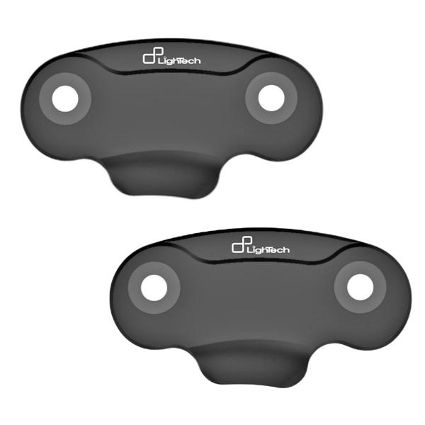 Pair of Lightech black aluminum mirror caps Kawasaki ZX10R 2016-2022