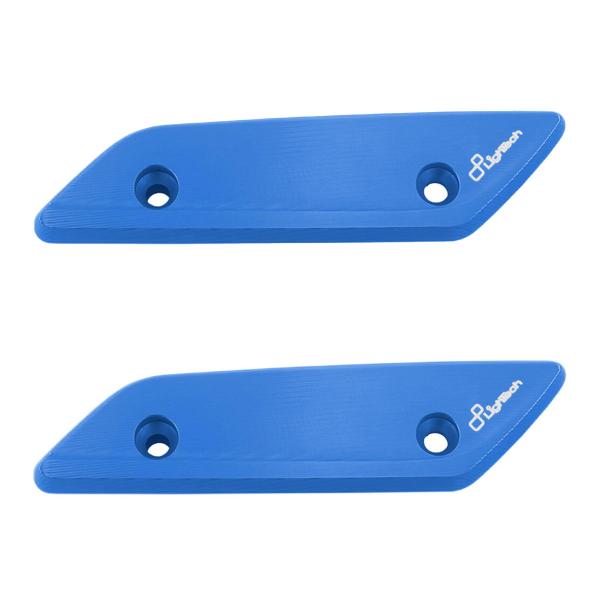 Pair of Lightech blue cobalt aluminum mirror caps Yamaha Tmax 560 2022-2024
