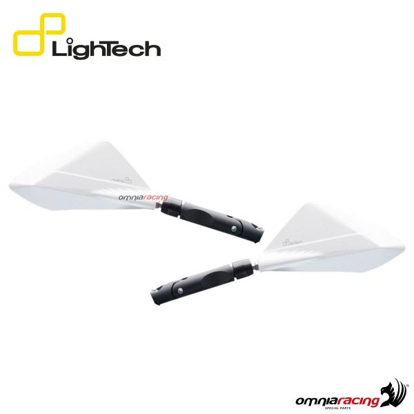 Lightech pair of white aluminum rear-view mirrors for Yamaha Tmax 560 2020>
