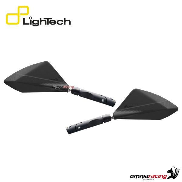 Lightech pair of black aluminum rear-view mirrors for Yamaha Tmax 560 2020>