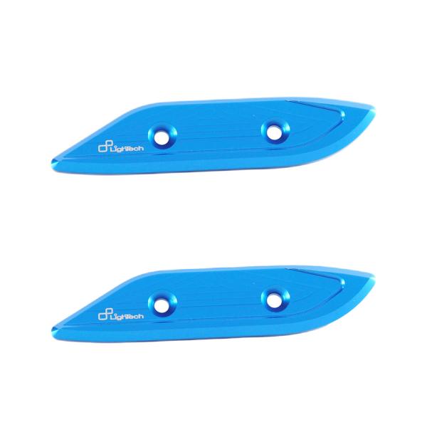Pair of Lightech blue cobalt aluminum mirror caps Yamaha Tmax 530 2012-2021