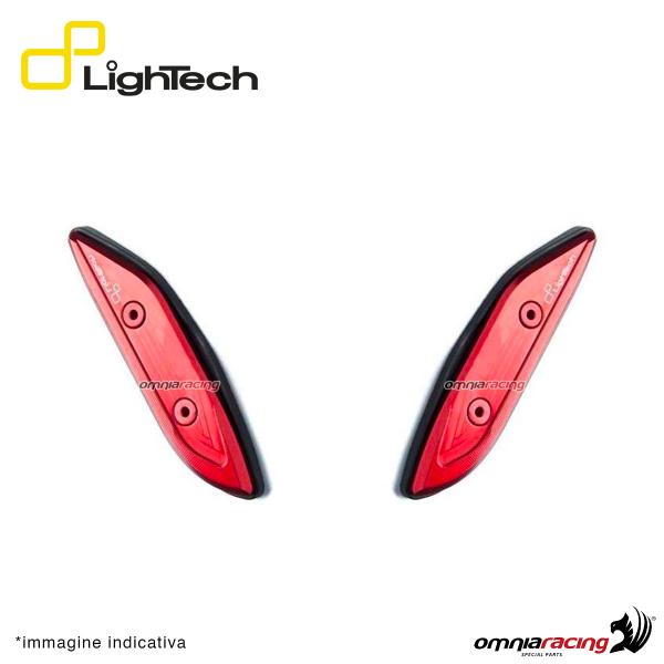 Lightech coppia tappi specchietti retrovisori ergal rosso per Yamaha Tmax 530 2017>2019