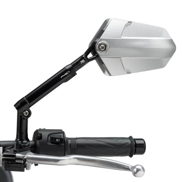 Puig mirror Explorer left Black/aluminum M10