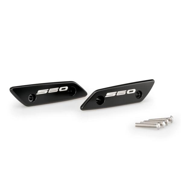 Puig aluminium Mirror Caps Black Yamaha Tmax 560 2022-2025