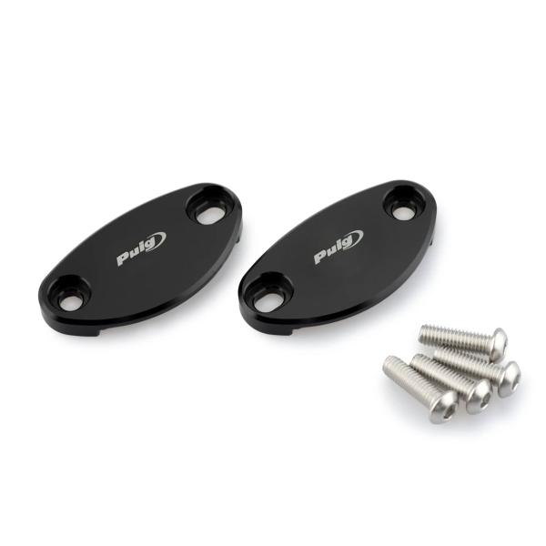 Puig aluminium Mirror Caps Black Kawasaki ZX10R 2016-2019