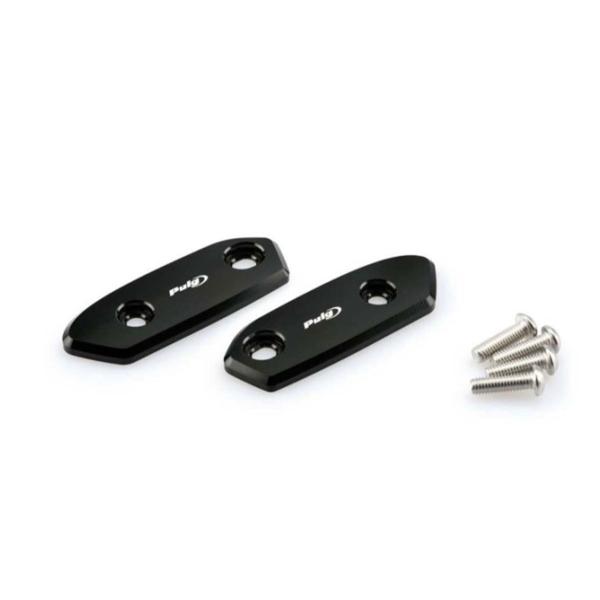 Puig aluminium Mirror Caps Black Suzuki GSXR1000 2017-2025