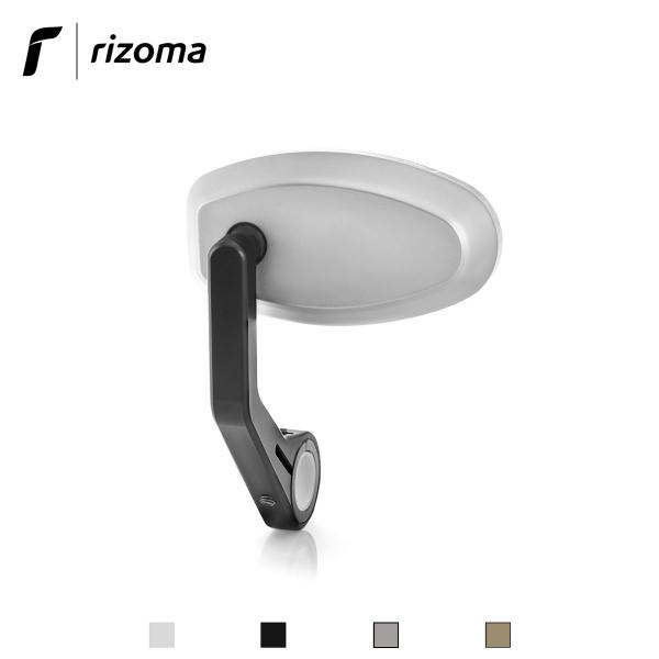 Specchietto Rizoma Reverse retro end-bar in alluminio non omologato colore argento