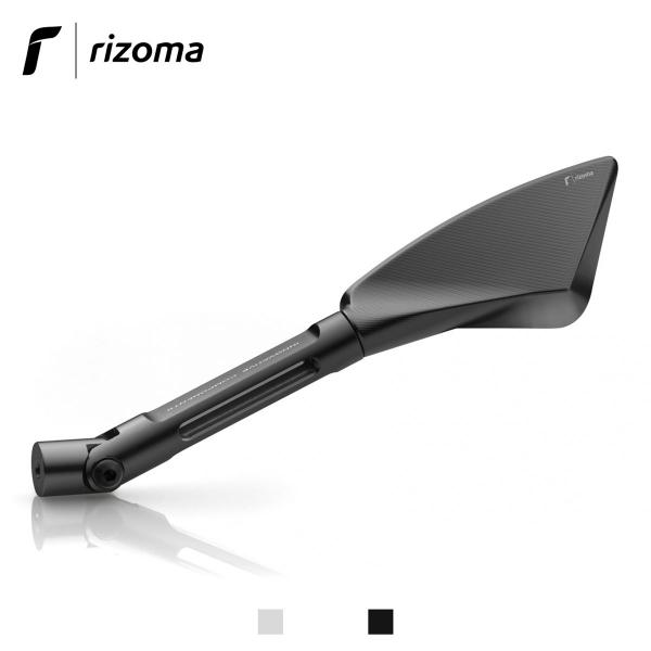 Specchietto Rizoma Tomok in alluminio non omologato colore nero
