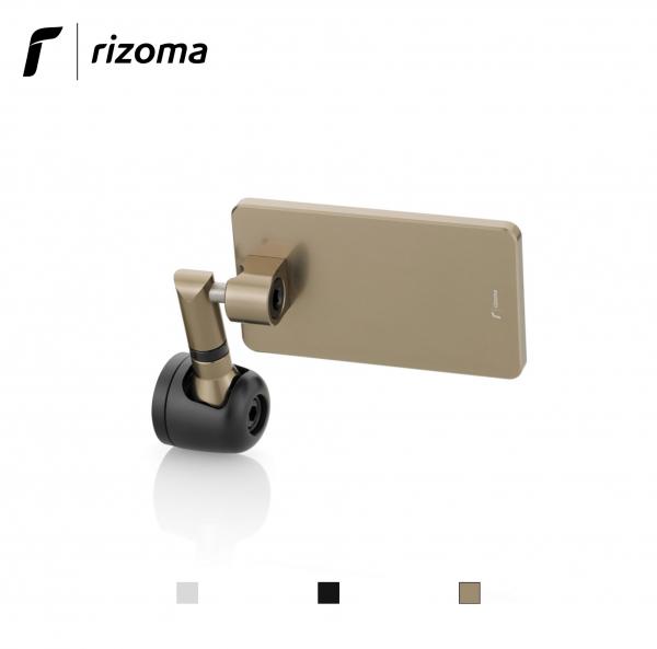 Rizoma Quantum end aluminum end-bar mirror not approved sand stone color