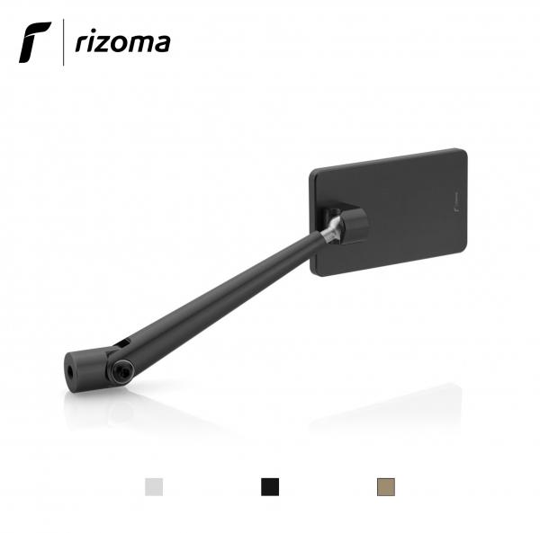 Specchietto Rizoma Quantum end end-bar in alluminio non omologato colore nero
