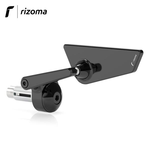 Specchietto Rizoma Cut-Edge end-bar sinistro in alluminio non omologato colore nero