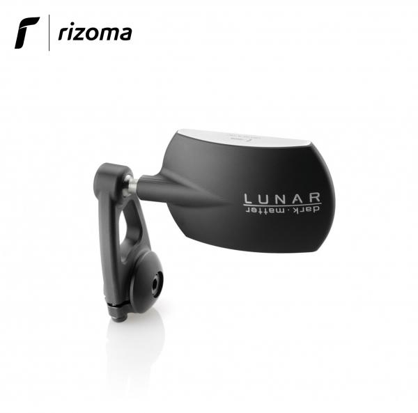 Specchietto Rizoma Lunar end-bar in alluminio non omologato colore nero  opaco
