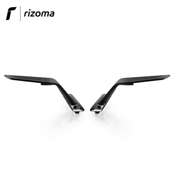 Coppia specchietti Rizoma Stealth naked in alluminio colore nero per Yamaha Tmax 560 2022>